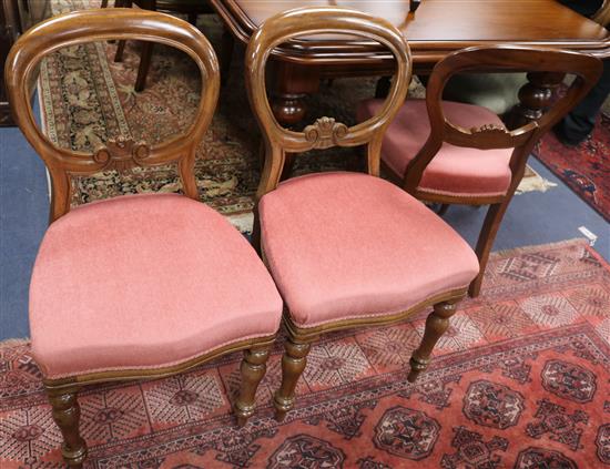 A set of six Victorian style mahogany dining chairs and four similar chairs